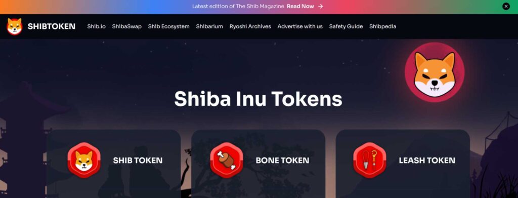 Shiba Inu Website Designed with Simple UI and Attractive Graphics