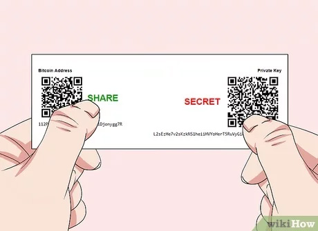 A Paper Wallet Containing Public Address and Private Key