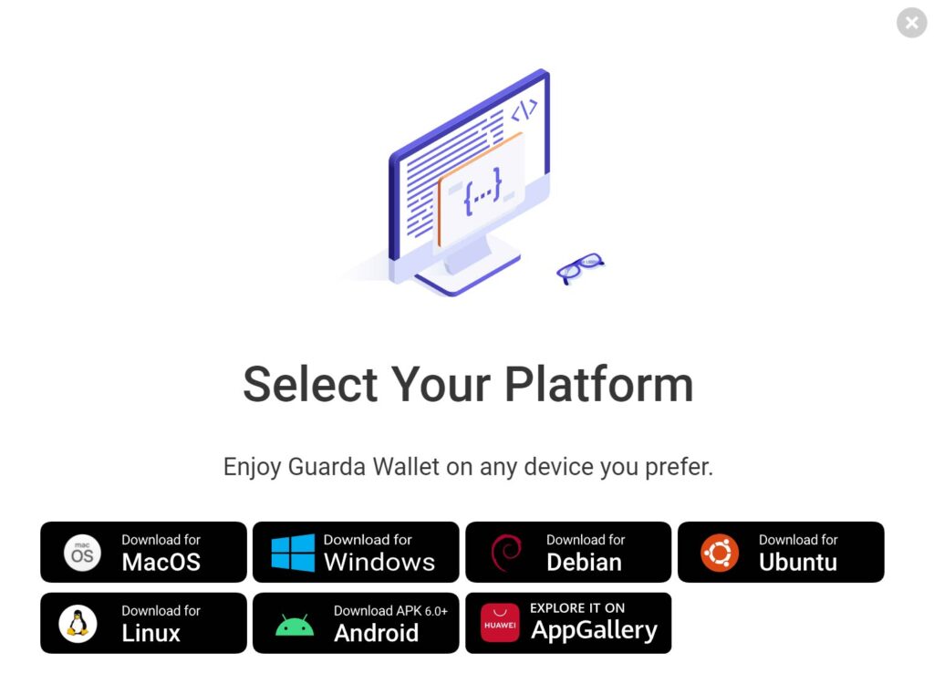 Platform Support for Guarda Wallet