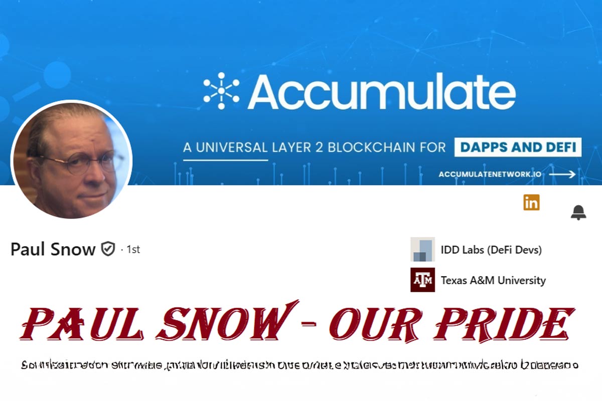 Paul Snow: The Isaac Newton of Accumulate