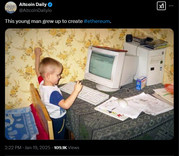 Vitalik Buterin as a child | Source: Twitter