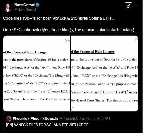 The Solana ETF filings | Source: Twitter