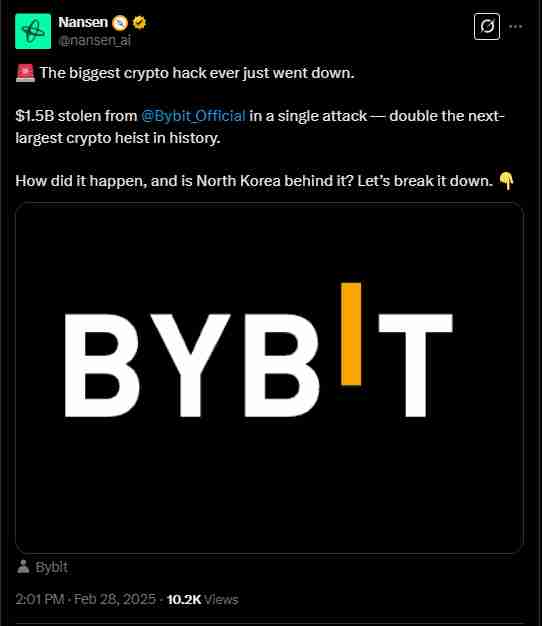 The Bybit hack | Source: Twitter